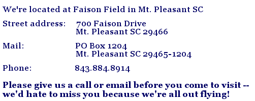 Faison Field, Mt. Pleasant 843.884.8914